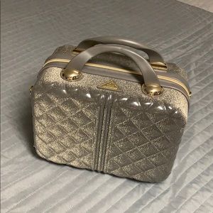 Silver and gold makeup/toiletries box/bag